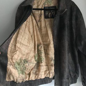 NWOT The Pierce Arrow Brown Distressed Moto Leather Jacket Size XXL